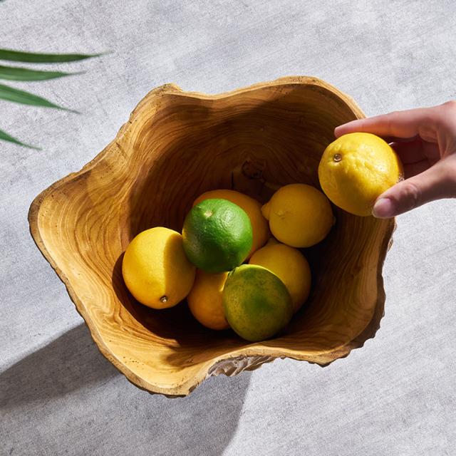 自然の形を活かした