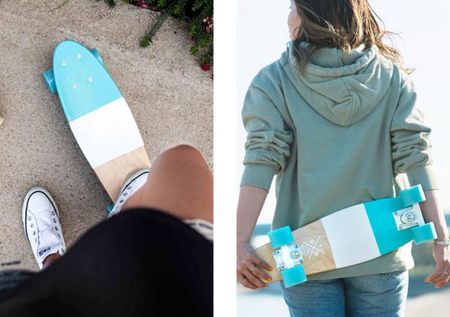 ファッションの一部としてスケボー片手に出かけてみて