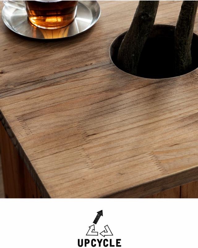 サスティナブル。サステナブル。アップサイクルのパイン材を使ったプランターカバーの天板