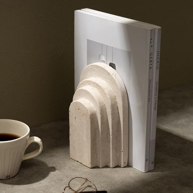 トラバーチン ブックエンド