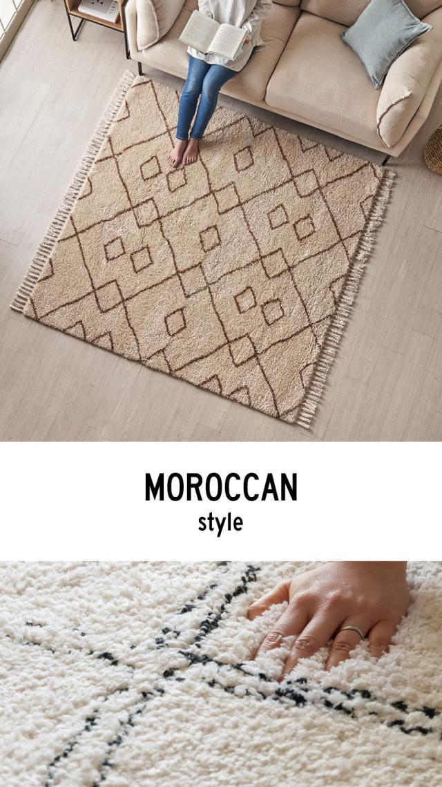 ベニワレン柄 モロッカンラグ