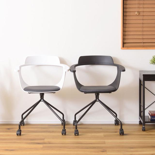 スタイリッシュなラインデザインのデスクチェア