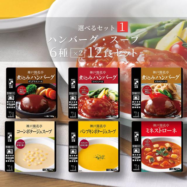 ハンバーグ スープ 12食セット