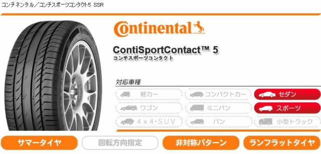 最大83%OFFクーポン 送料無料 コンチネンタル 承認タイヤ スポーツタイヤ CONTINENTAL ContiSportContact 225  40R18 92W XL FR SSR MOE 4本