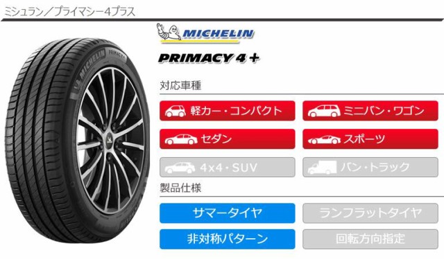 2本 2024年製 サマータイヤ 215/55R17 94W ミシュラン プライマシー4プラス MICHELIN PRIMACY 4+ 正規品の通販はau  PAY マーケット - タイヤ1番 | au PAY マーケット－通販サイト