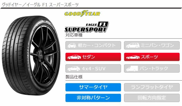 パンク保証付き【プランG】4本 サマータイヤ 265/35R19 98Y XL グッドイヤー イーグル F1 スーパースポーツ GOODYEAR  EAGLE F1 SUPERSPORの通販はau PAY マーケット - タイヤ1番 | au PAY マーケット－通販サイト