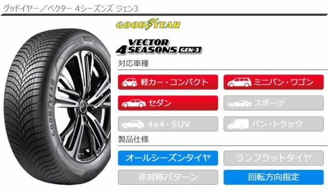 最大57%OFFクーポン 2本 オールシーズン 215 55R17 98W XL グッドイヤー ベクター 4シーズンズ ジェン3 GOODYEAR  VECTOR 4SEASONS GEN-3 fucoa.cl