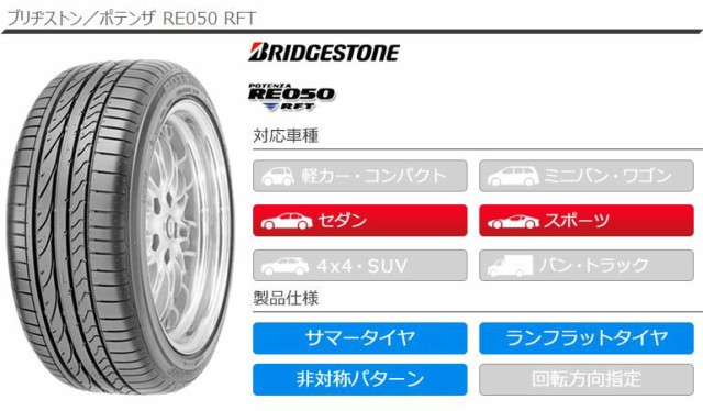 2本〜送料無料 サマータイヤ 245/45R18 96W ブリヂストン ポテンザ RE050 RFT ランフラット ☆ BMW承認  BRIDGESTONE POTENZA RE050 RFT の通販はau PAY マーケット タイヤ1番 au PAY マーケット－通販サイト