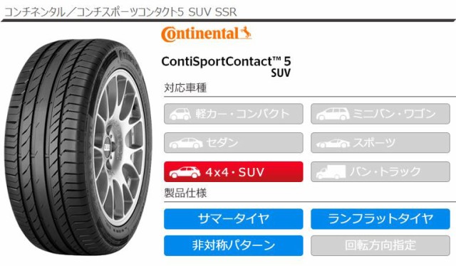 2本 サマータイヤ 315/35R20 110W XL コンチネンタル コンチスポーツコンタクト5 SUV SSR ランフラット ☆ BMW承認  CONTINENTAL ContiSpoの通販はau PAY マーケット タイヤ1番 au PAY マーケット－通販サイト