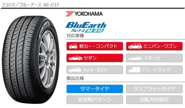 新品同様　2025年製　ヨコハマ　ブルーアース　AE01F　185/65R15 楽天市場】【タイヤ交換対象】1本 2025年製 サマータイヤ 185