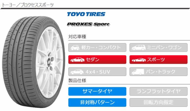 豊富な人気 2本〜送料無料 TOYO PROXES Sportの通販はau PAY マーケット - クーポン配布中!
タイヤ1番|商品ロットナンバー:433960828 サマータイヤ 255/40R19 100Y XL トーヨー プロクセススポーツ 低価大得価