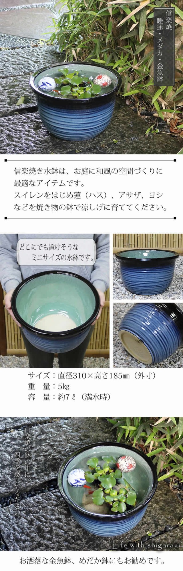 陶器 メダカ鉢 金魚鉢 睡蓮鉢 水鉢 手水鉢 すいれん鉢 鉢 めだか