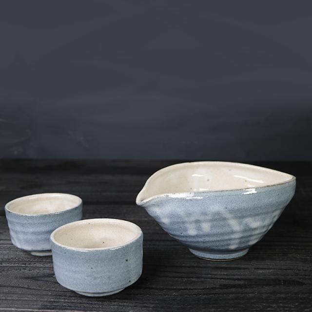 限定品　レア　酒器　茶器　信楽焼　クレアーレ　注器揃　陶器 信楽焼 酒器セット 400ml（満水時） ぐい呑み2客セット 片口