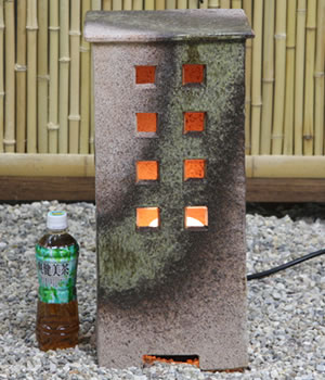 庭園灯　照明　ガーデンライト　屋外用照明　しがらきやき　陶器照明