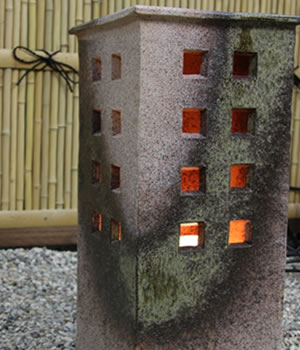 庭園灯　照明　ガーデンライト　屋外用照明　しがらきやき　陶器照明