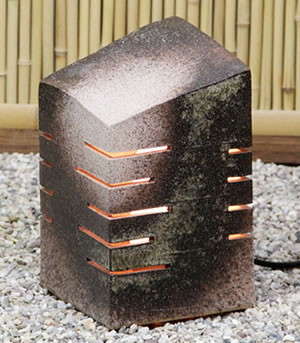 庭園灯 照明 ガーデンライト 屋外用照明 しがらきやき 陶器照明