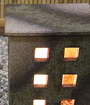 庭園灯　照明　ガーデンライト　屋外用照明　しがらきやき　陶器照明