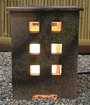 庭園灯　照明　ガーデンライト　屋外用照明　しがらきやき　陶器照明