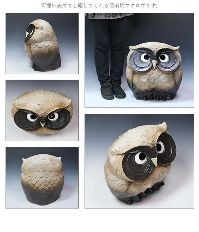 ふくろう　陶器フクロウ　信楽焼ふくろう　梟