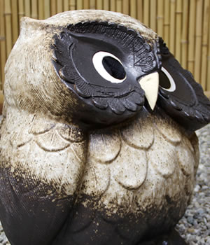ふくろう　陶器フクロウ　信楽焼ふくろう　梟