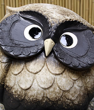 ふくろう　陶器フクロウ　信楽焼ふくろう　梟