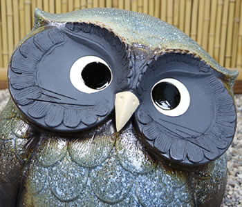 ふくろう　陶器フクロウ　信楽焼ふくろう　梟
