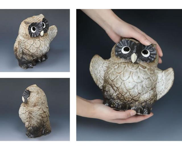 ふくろう　陶器フクロウ　信楽焼ふくろう　梟