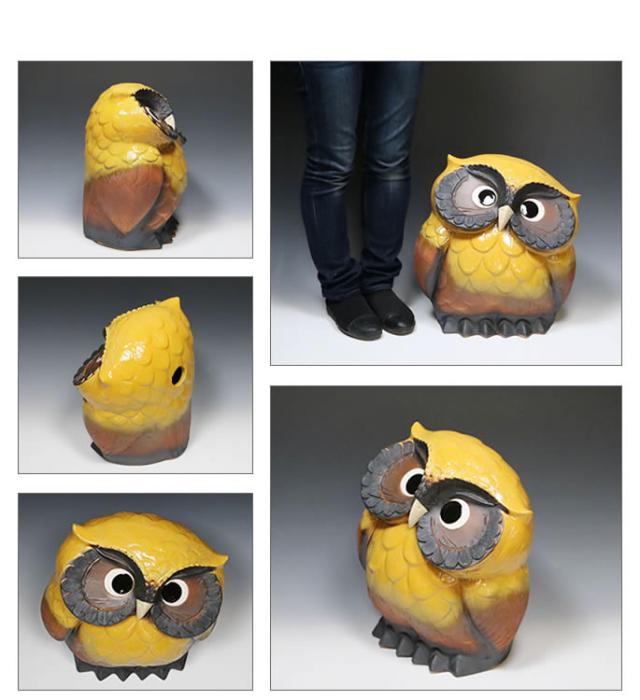 ふくろう　陶器フクロウ　信楽焼ふくろう　梟