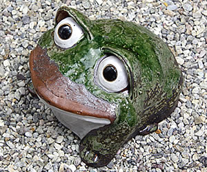 かえる 陶器かえる しがらき蛙 カエル置物 信楽焼