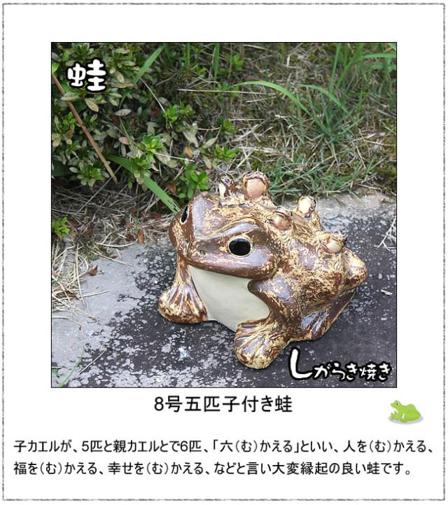 かえる置物 信楽焼き蛙 陶器カエル やきもの