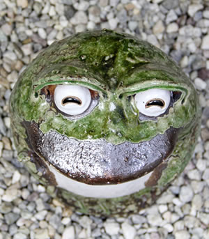 かえる 陶器かえる しがらき蛙 カエル置物 信楽焼