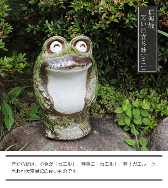 かえる 陶器かえる しがらき蛙 カエル置物 信楽焼