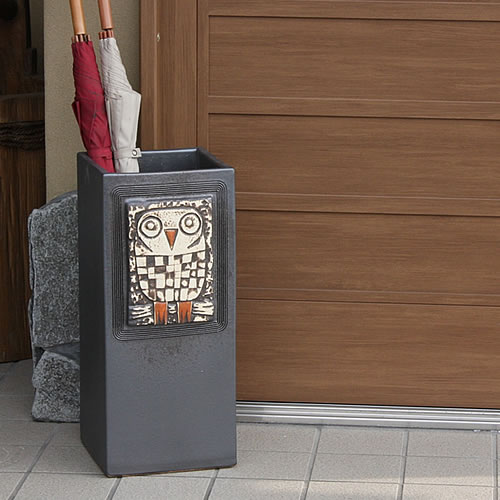 信楽焼傘立て 陶器かさたて やきもの傘立て