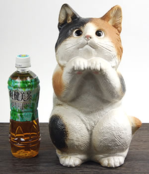 猫 置物 信楽焼