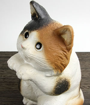 猫 置物 信楽焼