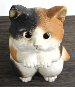 猫 置物 信楽焼
