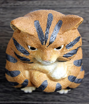 猫 置物 信楽焼