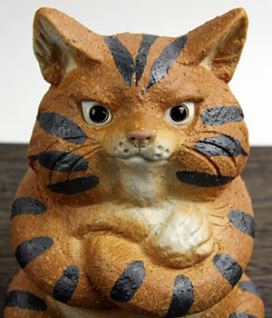 猫 置物 信楽焼