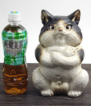 猫 置物 信楽焼