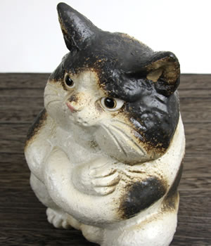 猫 置物 信楽焼