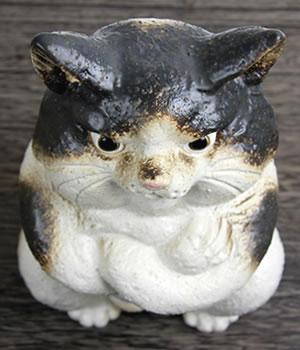 猫 置物 信楽焼