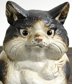 猫 置物 信楽焼