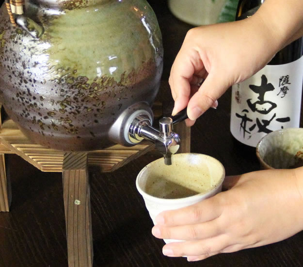 信楽焼き焼酎サーバー　やきものサーバー　陶器焼酎サーバー