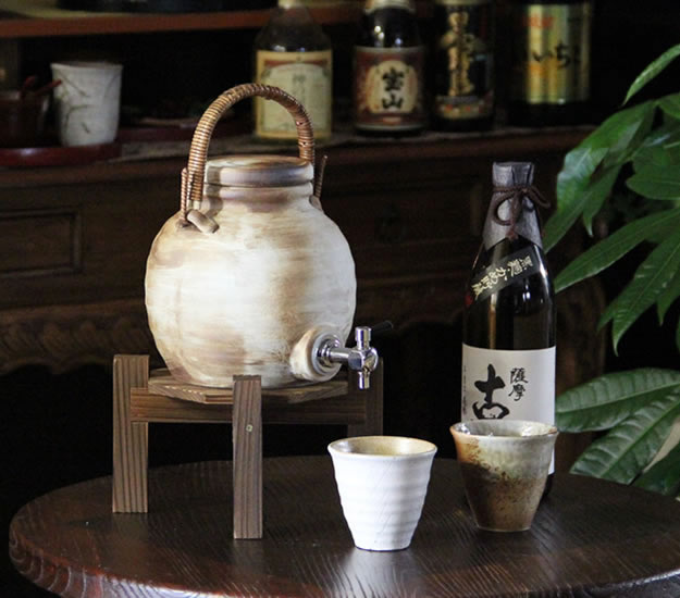 信楽焼き焼酎サーバー　やきものサーバー　陶器焼酎サーバー