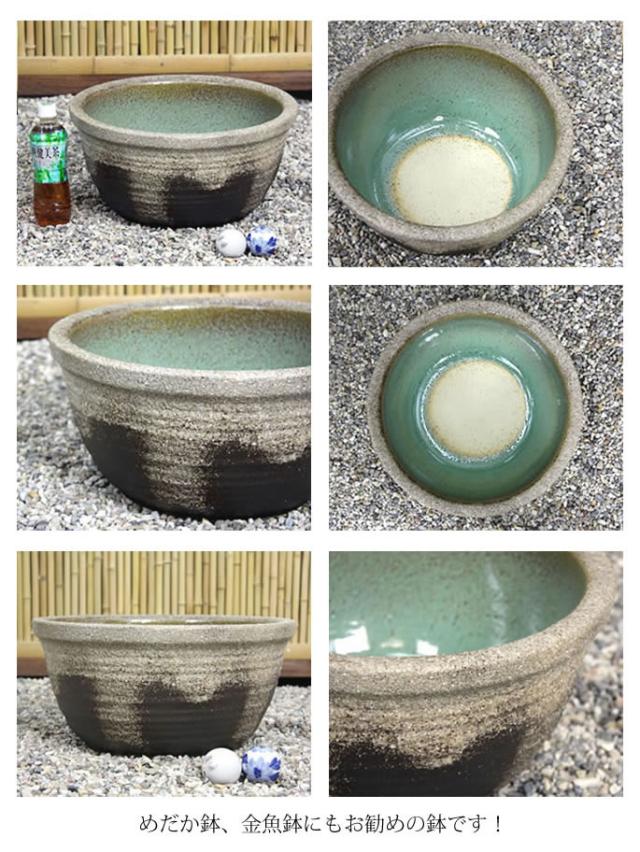 信楽焼き水鉢　すいれん鉢　金魚鉢　メダカ鉢　陶器睡蓮鉢　スイレン鉢