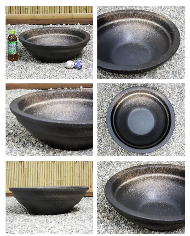 信楽焼き水鉢　すいれん鉢　金魚鉢　メダカ鉢　陶器睡蓮鉢　スイレン鉢