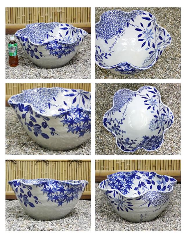 信楽焼き水鉢　すいれん鉢　金魚鉢　メダカ鉢　陶器睡蓮鉢　スイレン鉢