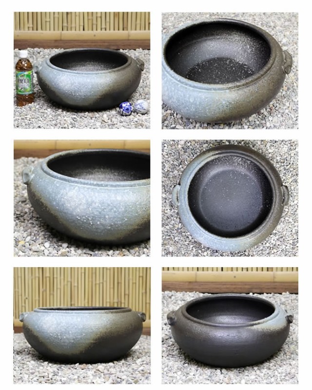 信楽焼き水鉢 すいれん鉢 金魚鉢 メダカ鉢 陶器睡蓮鉢 スイレン鉢