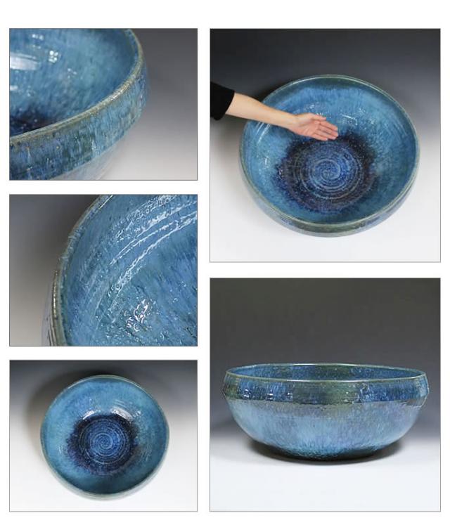 信楽焼き水鉢　すいれん鉢　金魚鉢　メダカ鉢　陶器睡蓮鉢　スイレン鉢