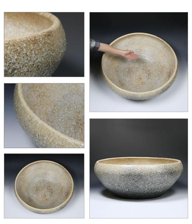 信楽焼き水鉢　すいれん鉢　金魚鉢　メダカ鉢　陶器睡蓮鉢　スイレン鉢